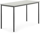 Meble do szkół i przedszkoli - AJ Produkty Stół BORS, 1600x700x900 mm, laminat szary, antracyt - miniaturka - grafika 1