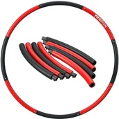 Pozostały sprzęt i akcesoria do ćwiczeń - Gerro PROIRON PROIRON Fitness Hoop 1.8 kg Black/Red 73 98 cm wide 8 sections PRO-HLQ01-1 - miniaturka - grafika 1