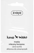 Maseczki do twarzy - Ziaja Kozie mleko maska mleczny kompres cera sucha 7ml 71583-uniw - miniaturka - grafika 1