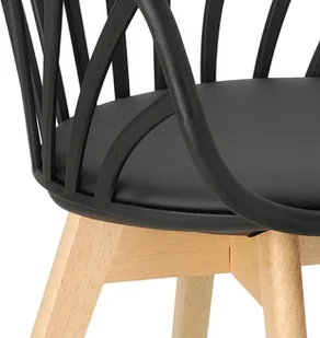 Intesi Krzesło Sirena z podłokietnikami czarne - Krzesła - miniaturka - grafika 16
