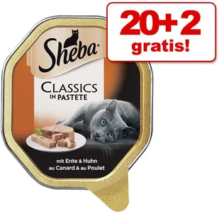 Sheba tacki 22 x 85 g Classics in Pastete kaczka i kurczak - Mokra karma dla kotów - miniaturka - grafika 2
