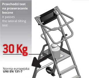 Faraone 996 99675035 Drabina magazynowa 4 stopniowa wysokość robocza 2,76m) 75035-uniw - Drabiny - miniaturka - grafika 4