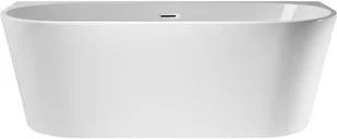 Corsan Wanna przyścienna wolnostojąca E030 Mono 160 cm z wykończeniem chrom E-029L - Wanny - miniaturka - grafika 7