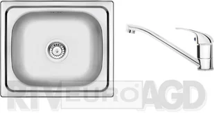 Deante Zlewozmywak Doppio 1-komorowy bez ociekacza + bateria zlewozmywakowa stojąca ZENA0103 - Zlewozmywaki z baterią - miniaturka - grafika 4