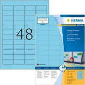 Papier do drukarek - Herma Kolorowe etykiety A4 45,7 x 21,2 mm niebieski trwała przyczepność 4547 4547 - miniaturka - grafika 1