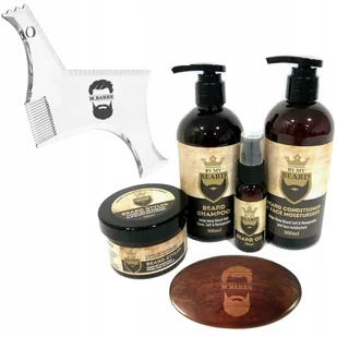 Zestaw Do Brody Kosmetyki + Szczotka + Szablon - Kosmetyki i akcesoria do pielęgnacji brody - miniaturka - grafika 2