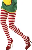 Stroje karnawałowe - Widmann dwukolorowe rajstopy, jeden rozmiar, czerwony/biały AC1703/ROUGE - miniaturka - grafika 1