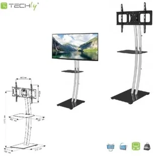 Techly Stojak podłogowy LCD/LED 32-70cali z półką - Uchwyty do telewizora - miniaturka - grafika 3