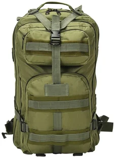 vidaXL Plecak w stylu wojskowym, 50 L, oliwkowy zielony vidaXL - Plecaki - miniaturka - grafika 2
