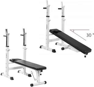 Movit BIAŁA ŁAWECZKA NA SZTANGĘ ŁAWKA DO ĆWICZEŃ STOJAKI 20040885 - Ławki treningowe - miniaturka - grafika 4