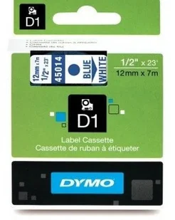 Dymo Standardowa taśma D1 - 12mm x 7m - niebieski/biała - 45014 - Etykiety do drukarek - miniaturka - grafika 6