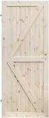 Drzwi wewnętrzne - Drzwi pełne Barn 90 lewe sosna sęczna kształt K - miniaturka - grafika 1