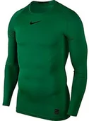Gadżety dla kibiców - Nike Pro TOP Crew LS kompresji Shirt męski, zielony, xxl 838077-302 - miniaturka - grafika 1