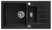 Zlewozmywaki - AXIS Zlewozmywak Granitowy MALIBU 80 Czarny - miniaturka - grafika 1