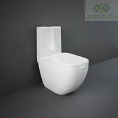 Miski WC - RAK Ceramics ILLUSION MISKA WC RIMLESS DO KOMPAKTU 64X38 CM BIAŁY POŁYSK ILLWC1146AWHA - miniaturka - grafika 1