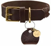 Obroże dla psów - HUNTER HUNTER SANSIBAR SOLID obroża dla psa, skóra, wytrzymała, poręczna, pleciona, 65 (L), ciemnobrązowa 66862 - miniaturka - grafika 1