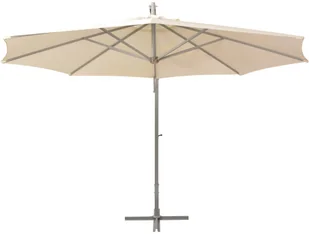 vidaXL Parasol ogrodowy, wiszący, 350 cm, słupek aluminiowy, piaskowy - Parasole ogrodowe - miniaturka - grafika 3
