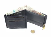 Portfele - Jennifer Jones Portfel Męski Skórzany 5316 Skóra Licowa Duży Poziomy Bez Zapięcia Jedno Skrzydełko RFID - miniaturka - grafika 1