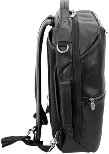 McKlein Czarny plecak i torba podróżna East Side ze skóry naturalnej na laptopa 17" - Torby na laptopy - miniaturka - grafika 10