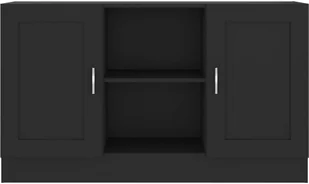 vidaXL Szafka, czarna, 120 x 30,5 x 70 cm, płyta wiórowa 802778 - Szafki do salonu - miniaturka - grafika 14