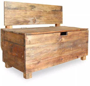 vidaXL Ławka z drewna odzyskanego, 86 x 40 60 cm vidaXL - Ławki do przedpokoju - miniaturka - grafika 2