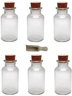 Pojemniki kuchenne - Viva Haushaltswaren Artykuły gospodarstwa domowego Viva  6 pojemników na szkło/szkło do butelek 300 ML z zapięciem z korka przypraw, herbaty, itp. W zestawie szufla przypraw z drewna 7,5 cm #31568# - miniaturka - grafika 1