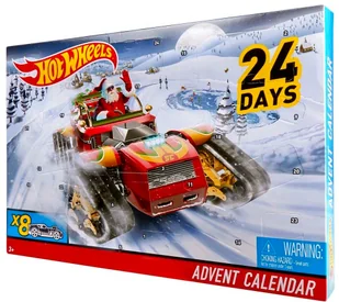 Mattel Kalendarz adwentowy z 8 ozdobnymi samochodzikami DXH60 - Ozdoby bożonarodzeniowe - miniaturka - grafika 2