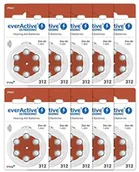 Baterie i akcesoria - EverActive 312/PR41 60 X Ultra Sonic Typ hoergerat baterie (10 na karty) Brązowy - miniaturka - grafika 1