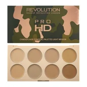 Bronzery i konturowanie twarzy - Revolution Ultra Pro HD Camouflage Light Medium MAKE UP - miniaturka - grafika 1