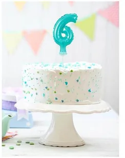 GO Balon foliowy cyfra 6 błękitna - 13 cm BC-5BL6 - Balony i akcesoria - miniaturka - grafika 2