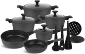 Zestawy garnków i patelni - Edenberg Garnki marmurowe na indukcję EB 5642 zestaw 15 elementów - miniaturka - grafika 1