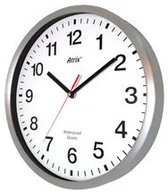Zegary - Atrix Zegar wodoszczelny z metalową ramką 30cm AL05 - miniaturka - grafika 1