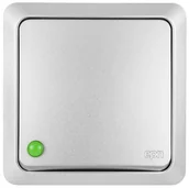 Gniazdka elektryczne - Elektro-Plast Łącznik Berg 1-biegunowy srebrny - miniaturka - grafika 1