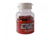 Części rowerowe - CLARKS Końcówka pancerza przerzutki CLARK'S 4mm CNC aluminium 100szt czerwone A-CP-G-01-DP-RED - miniaturka - grafika 1