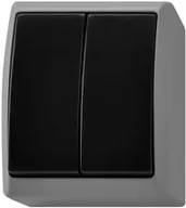 Gniazdka elektryczne - Ospel Łącznik świecznikowy Fala szary LNH-2H/71/21 - miniaturka - grafika 1