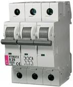 Bezpieczniki elektryczne - ETI Polam ETI Wyłącznik nadprądowy ETIMAT6 3-polowy 6kA B 25A 002115518 ETIMAT6 3P 6KA B 25A - miniaturka - grafika 1