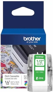 Brother CZ-1002, etykiety (białe na zielonym, CZ, wielokolorowe, drukarka atramentowa, VC-500W) - Dodatki do drukarek i skanerów - miniaturka - grafika 3
