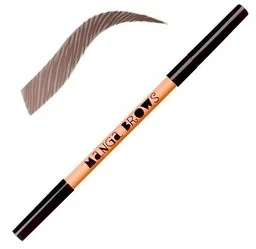 Neve Cosmetics Neve Cosmetics, Manga Brows, kredka podwójna ze szczoteczką do stylizacji brwi 1 brąz/ciemny brąz, 1 szt. - Akcesoria i kosmetyki do stylizacji brwi - miniaturka - grafika 2