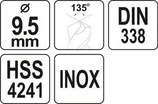 Yato WIERTŁO DO METALU HSS PREMIUM 9,5MM DO WIERCENIA W STALI INOX YT-44229 - Wiertła - miniaturka - grafika 4