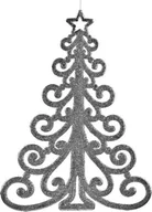 Ozdoby bożonarodzeniowe - Witek Home Witek Home Ozdoba świąteczena Choinka srebrna 276918 - miniaturka - grafika 1