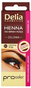 Delia COSMETICS HENNA DO BRWI ŻELOWA 3.0 CIEMNO BRĄZOWA 1OP - Akcesoria i kosmetyki do stylizacji brwi - miniaturka - grafika 2