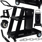 Akcesoria spawalnicze - Majsterek Wózek spawalniczy do przewozu spawarek i butli MIG TIG MP0181 - miniaturka - grafika 1