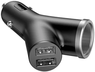 Baseus Ładowarka samochodowa Baseus Y 3.4A 2x USB +port zapalniczki CCALL-YX01 - Ładowarki samochodowe - miniaturka - grafika 3