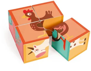 Scratch Europe Puzzle 4 Klocki FARMA- Scratch 6181100 - Układanki dla dzieci - miniaturka - grafika 2