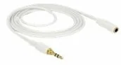 Kable - Delock kabel wtyczka 3 pin przedłużka 3,5 mm wtyczka > gniazdo 2,0 m biała - miniaturka - grafika 1