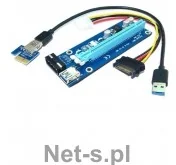 Qoltec Riser PCi-E 1x 16x | USB 3.0 55500 - Tuning komputera - akcesoria - miniaturka - grafika 2