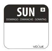 Opakowania gastronomiczne - Vogue Naklejki rozpuszczalne niedziela | rolka 1000 szt. U783 - miniaturka - grafika 1