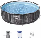 Baseny ogrodowe - Bestway 5614X basen zewnętrzny naziemny Basen ramowy W kształcie okręgu 9150 l Drewno 6942138984170 - miniaturka - grafika 1