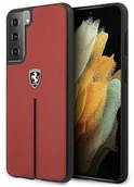 Etui i futerały do telefonów - Ferrari FEOSIHCS21SRE S21 G991 czerwony/red hardcase Off Track Leather Nylon Stripe hurtel-68722-0 - miniaturka - grafika 1