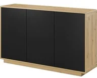 Komody - Helvetia Komoda ASTON 43 Dąb Taurus-czarny supermatt 24TWLH43 - miniaturka - grafika 1